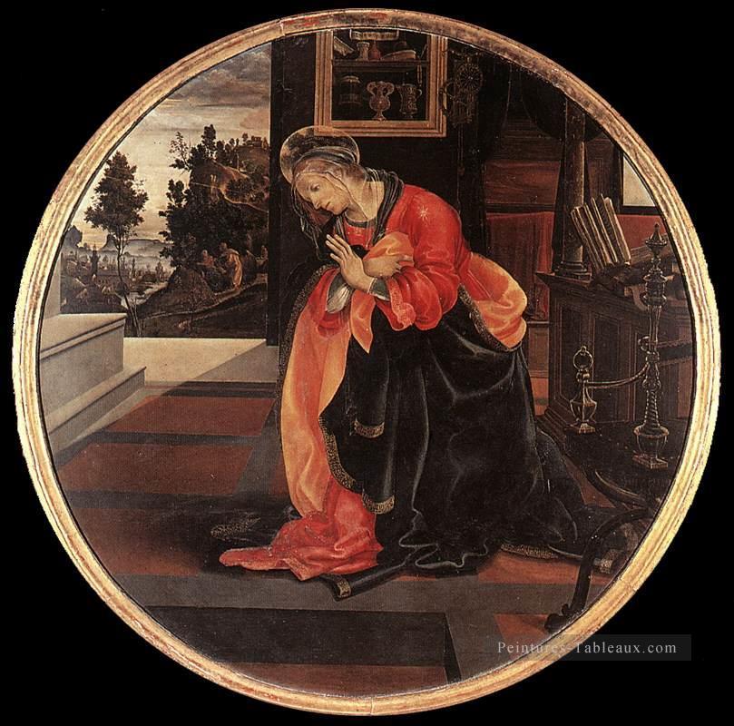 Vierge de l’Annonciation 1483 Christianisme Filippino Lippi Peintures à l'huile